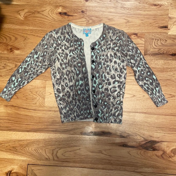 Leopard cardigan with black buttons size XS - Picture 2 of 6